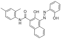 结构式 CAS# 523-67-1, 2-[2-羟基-3-(2,4-二甲苯基氨基甲酰)-1-萘基偶氮]苯酚