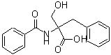 结构式 CAS# 52421-48-4, DL-N-苯甲酰基-2-苄基丝氨酸