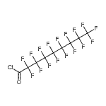structure of CAS# 52447-23-1, Heptadecafluorononanoyl Chloride;2,2,3,3,4<wbr>,4,5,5,6,<wbr>6,7,7,8,8<wbr>,9,9,9-he<wbr>ptadecafl<wbr>uorononan<wbr>oyl chlor<wbr>ide;Perfluorononanoyl chloride;Perfluorononanoyl chloride 98%