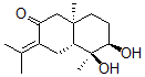 CAS 登录号：52483-04-2， (4aR)-十氢-5alpha,6alpha-二羟基-5,8abeta-二甲基-3-异亚丙基萘-2-酮