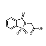 CAS#: 52505-51-8， (1,1-Dioxido-3-Oxo-1,2-Benzothiazol-2(3H)-Yl)Acetic Acid