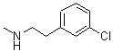 结构式 CAS# 52516-20-8, 2-(3-氯苯基)-N-甲基乙胺
