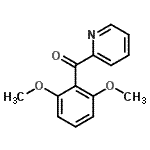 structure of CAS# 52856-16-3, (2,6-Dimethoxyphenyl)(2-Pyridinyl)Methanone;2-(2,6-Dimethoxybenzoyl)pyridine