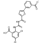 CAS#: 530134-41-9， 3,5-Dichloro-2-({[5-(3-Nitrophenyl)-2-Furoyl]Carbamothioyl}Amino)Benzoic Acid