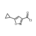 structure of CAS# 53064-58-7, 5-Cyclopropyl-1,2-Oxazole-3-Carbonyl Chloride;5-Cyclopropylisoxazole-3-carbonyl chloride;MFCD12028421