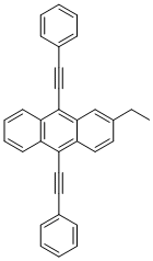 结构式 CAS# 53158-83-1, 9,10-二(苯基乙炔基)-2-乙基蒽