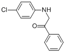 结构式 CAS# 53181-22-9, 2-(4-氯苯胺基)-1-苯基-1-乙酮