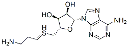 structure of CAS# 53186-57-5, S-Adenosyl-3-Thiopropylamine;(2S,3S,4R,5R)-2-(3-Aminopropylsulfanylmethyl)-5-(6-Aminopurin-9-Yl)Tetrahydrofuran-3,4-Diol;(2S,3S,4R,5R)-2-[(3-Aminopropylthio)Methyl]-5-(6-Amino-9-Purinyl)Tetrahydrofuran-3,4-Diol;(2S,3S,4R,5R)-2-[(3-Aminopropylthio)Methyl]-5-(6-Aminopurin-9-Yl)Tetrahydrofuran-3,4-Diol