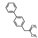结构式 CAS# 53573-00-5, 1-(2-甲基丙-2-烯基)-4-苯基-苯