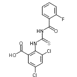 CAS 登录号：535976-72-8， 3,5-二氯-2-{[(2-氟苯甲酰)硫代氨基甲酰]氨基}苯甲酸