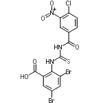 CAS#: 536983-59-2， 3,5-Dibromo-2-{[(4-Chloro-3-Nitrobenzoyl)Carbamothioyl]Amino}Benzoic Acid