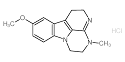 structure of CAS# 53734-79-5, Metralindole hydrochloride;Mls000068922;Smr000012219;1H-3,4,6A-Triazafluoranthene, 2,4,5,6-Tetrahydro-9-Methoxy-4-Methyl-, Monohydrochloride