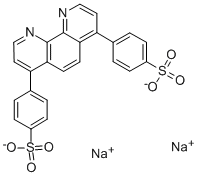 结构式 CAS# 53744-42-6, 4-[7-(4-磺酸苯基)-1,10-菲罗啉-4-基]苯磺酸二钠