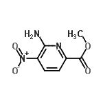 structure of CAS# 538372-32-6, Methyl 6-Amino-5-Nitro-2-Pyridinecarboxylate;Methyl 6-amino-5-nitro-2-pyridinecarboxylate;methyl 6-amino-5-nitropicolinate;methyl-6-amino-5-nitropicolinate