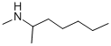 structure of CAS# 540-43-2, 2-Methylaminoheptane;Methyl-(1-Methylhexyl)Amine;2-Heptanamine, N-Methyl-;2-Heptylmethylamine