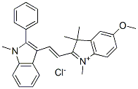 CAS#: 54060-93-4， 5-Methoxy-1,3,3-Trimethyl-2-[2-(1-Methyl-2-Phenyl-1H-Indol-3-Yl)Vinyl]-3H-Indolium Chloride