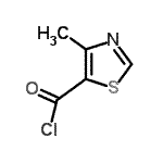 structure of CAS# 54237-09-1, 4-Methyl-1,3-Thiazole-5-Carbonyl Chloride;4-methyl-1,3-thiazole-5-carbonyl chloride;MFCD11169657