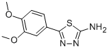 structure of CAS# 5427-87-2, 2-Amino-5-(3,4-Dimethoxyphenyl)-1,3,4-Thiadiazole;[5-(3,4-Dimethoxyphenyl)-1,3,4-Thiadiazol-2-Yl]Amine;5-(3,4-Dimethoxy-Phenyl)-[1,3,4]Thiadiazol-2-Ylamine;Nsc13124