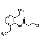 结构式 CAS# 544423-20-3, 3-氯-N-(2,6-二乙基苯基)丙酰胺