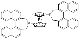 structure of CAS# 544461-38-3, 1,1'-Bis[(11bS)-3,5-dihydro-4H-dinaphtho[2,1-c:1',2'-e]phosphepin-4-yl]-Ferrocene;1,1Μ-Bis[(S)-4,5-Dihydro-3H-Binaphtho[2,1-C:1Μ,2Μ-E]Phosphepino]Ferrocene,  1,1Μ-Bis[(11Bs)-3,5-Dihydro-4H-Dinaphtho[2,1-C:1Μ,2Μ-E]Phosphenpin-4Yl]Ferrocene;(S,S)-F-BINAPHANE