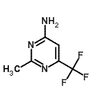 结构式 CAS# 54518-10-4, 2-甲基-6-(三氟甲基)-4-嘧啶胺