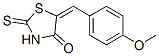 structure of CAS# 5462-97-5, 2-Thioxo-5-(4-Methoxybenzylidene)Thiazolidine-4-One;5-[(4-Methoxyphenyl)Methylidene]-2-Sulfanylidene-1,3-Thiazolidin-4-One;(5Z)-5-[(4-Methoxyphenyl)Methylene]-2-Thioxo-Thiazolidin-4-One;5-[(4-Methoxyphenyl)Methylene]-2-Thioxo-Thiazolidin-4-One