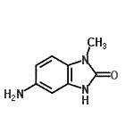 structure of CAS# 54732-89-7, 5-Amino-1-Methyl-1,3-Dihydro-2H-Benzimidazol-2-One;5-Amino-1-methyl-2,3-dihydro-1H-1,3-benzodiazol-2-one