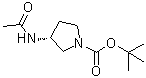 结构式 CAS# 550371-67-0, (R)-1-叔丁氧羰基-3-乙酰氨基吡咯烷
