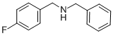 structure of CAS# 55096-88-3, Benzyl-(4-Fluoro-Benzyl)-Amine;(4-Fluorophenyl)Methyl-(Phenylmethyl)Ammonium;Benzyl-(4-Fluorobenzyl)Ammonium;Zinc00280823