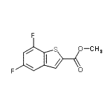 structure of CAS# 550998-57-7, Methyl 5,7-Difluoro-1-Benzothiophene-2-Carboxylate;5,7-Diflu<wbr>oro-benzo<wbr>[b]thioph<wbr>ene-2-car<wbr>boxylic a<wbr>cid methy<wbr>l ester;Benzo[b]t<wbr>hiophene-<wbr>2-carboxy<wbr>lic acid,<wbr> 5,7-difl<wbr>uoro-, me<wbr>thyl ester