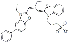 CAS#: 5529-89-5， 3-Ethyl-2-[2-[[3-(3-Sulphonatopropyl)-3H-Benzothiazol-2-Ylidene]Methyl]But-1-Enyl]-5-Phenylbenzoxazolium