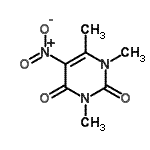 结构式 CAS# 55326-07-3, 1,3,6-三甲基-5-硝基-2,4(1H,3H)-嘧啶二酮