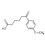 structure of CAS# 5537-76-8, 6-(4-Methoxyphenyl)-6-Oxohexanoic Acid;6-(4-Methoxyphenyl)-6-oxohexanoic acid;MFCD01311628