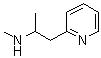 structure of CAS# 55496-56-5, N-Methyl-1-(2-Pyridinyl)-2-Propanamine;methyl(1-methyl-2-(2-pyridyl)ethyl)amine;methyl(1-methyl-2-pyridin-2-ylethyl)amine;Methyl-(1-methyl-2-pyridin-2-yl-ethyl)-amine