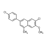 CAS#: 55614-40-9， 6-Chloro-3-(4-Chlorophenyl)-7-Methoxy-1-Methylnaphthalene
