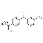 structure of CAS# 55709-37-0, (3-Methylphenyl)[4-(2-Methyl-2-Propanyl)Phenyl]Methanone;(4-tert-butylphenyl)(3-methylphenyl)methanone;4-tert-Butyl-3'-methylbenzophenone