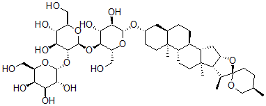 CAS#: 55826-88-5， [(25S)-5beta-Spirostan-3beta-Yl]4-O-(2-O-alpha-D-Galactopyranosyl-beta-D-Glucopyranosyl)-beta-D-Glucopyranoside