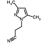 structure of CAS# 5589-97-9, 3-(3,5-Dimethyl-1H-Pyrazol-1-Yl)Propanenitrile;3-(3,5-Dimethyl-pyrazol-1-yl)-propionitrile;3-(3,5-dimethylpyrazolyl)propanenitrile;MFCD00462195