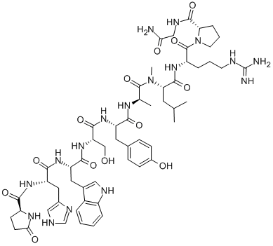 CAS#: 56133-95-0， Pglu-His-Trp-Ser-Tyr-D-Ala-N-Methyl-Leu-Arg-Pro-Gly-NH2
