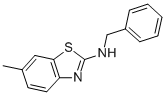 structure of CAS# 56406-14-5, Benzyl-(6-Methyl-Benzothiazol-2-Yl)-Amine;Benzyl-(6-Methyl-1,3-Benzothiazol-2-Yl)Amine;Zinc03246512;Idi1_007313