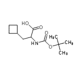 structure of CAS# 565456-75-9, 2-(Tert-Butoxycarbonylamino)-3-Cyclobutyl-Propanoic Acid;2-((TERT-BUTOXYCARBONYL)AMINO)-3-CYCLOBUTYLPROPANOIC ACID;2-(tert-butoxycarbonylamino)-3-cyclobutylpropanoic acid
