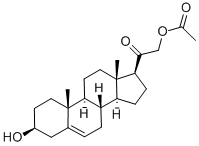 结构式 CAS# 566-78-9, 21-乙酰氧基孕烯醇酮
