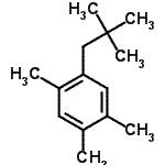 structure of CAS# 56666-87-6, 1-(2,2-Dimethylpropyl)-2,4,5-Trimethylbenzene;1,2,4-Trimethyl-5-neopentylbenzene #
