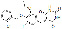 CAS#: 5676-11-9， 5-[[4-[(2-Chlorophenyl)methoxy]-3-ethoxy-5-iodophenyl]methylidene]-1,3-diazinane-2,4,6-trione