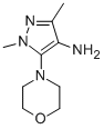 结构式 CAS# 568577-87-7, 1,3-二甲基-5-吗啉基-1H-吡唑-4-胺
