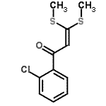 structure of CAS# 56944-67-3, 1-(2-Chlorophenyl)-3,3-Bis(Methylsulfanyl)-2-Propen-1-One;1-(2-chlorophenyl)-3,3-bis(methylsulfanyl)-2-propen-1-one;1-(2-chlorophenyl)-3,3-bis(methylsulfanyl)prop-2-en-1-one;1-(2-Chloro-phenyl)-3,3-bis-methylsulfanyl-propeno