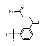 structure of CAS# 56948-76-6, 4-Oxo-4-[3-(Trifluoromethyl)Phenyl]Butanoic Acid;4-Oxo-4-(3-Trifluoromethylphenyl)butyric acid;MFCD02260916
