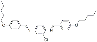 结构式 CAS# 57134-16-4, 2-氯-N,N'-二[[4-(戊氧基)苯基]亚甲基]-1,4-苯二胺