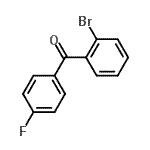 structure of CAS# 573-46-6, 2-Bromo-4'-fluorobenzophenone;2-Bromo-4'-Fluorobenzophenone;MFCD00672033