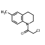 structure of CAS# 57368-83-9, 2-Chloro-1-(6-Methyl-3,4-Dihydro-1(2H)-Quinolinyl)Ethanone;1-(chloroacetyl)-6-methyl-1,2,3,4-tetrahydroquinoline;MFCD08691894
